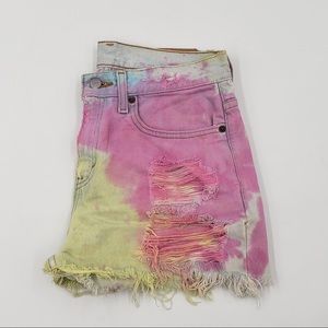 Levi's Shorts - LEVIS Tie dye cut off distressed shorts Med 8/10 Levi's Shorts - LEVIS Tie dye cut off distressed shorts Med 8/10